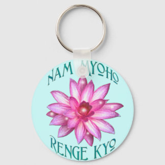 Nam Myoho Renge Kyo mit Lotus Blume Design Schlüsselanhänger