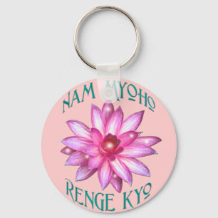 Nam Myoho Renge Kyo mit Lotus Blume Design Schlüsselanhänger