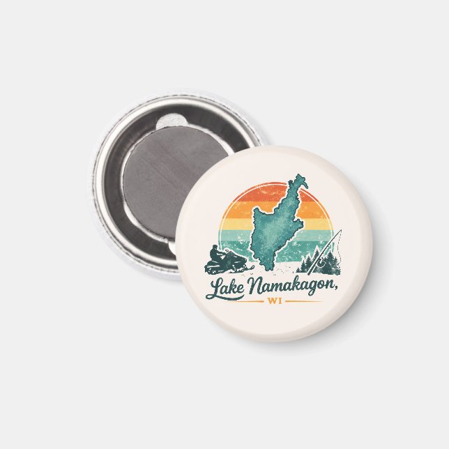 Namakagonsee, WI Magnet (Vorderseite/Rückseite)