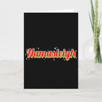 Namasleigh Santa Yoga Pose Schnee Weihnachten Medi