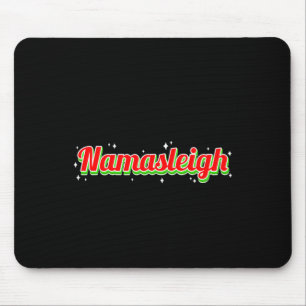 Namasleigh Santa Yoga Pose Schnee Weihnachten Medi Mousepad