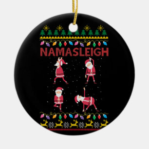 Namasleigh Santa's Yoga Positionen Yoga Lover Xmas Keramik Ornament
