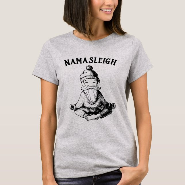 Namasleigh Weihnachts-Meditation Yoga Holiday T-Shirt (Vorderseite)