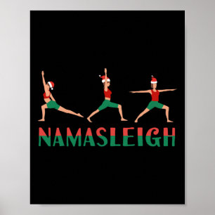 Namasleigh Weihnachts-Yoga-Workout-Rentier-Xmas-Li Poster