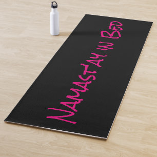 Namast'ay Bett-Schwarz-Rosa-in der lustigen Yogamatte