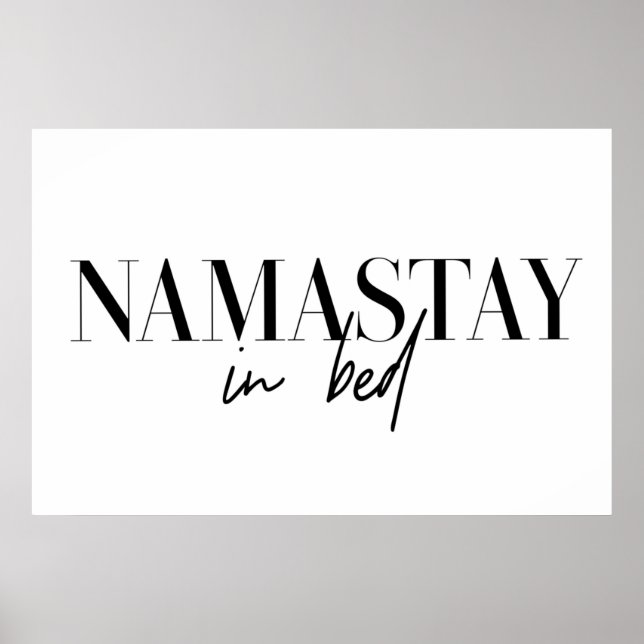 Namastay im Bett Poster (Vorne)