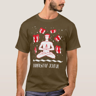 Namastay Joyful Funny Yoga Weihnachtshemd Holida T-Shirt