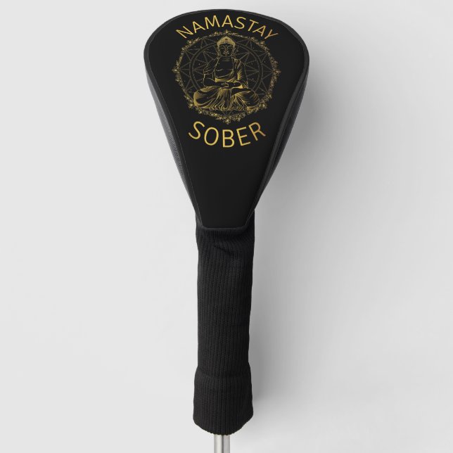 Namastay Sober II Golf Headcover (Vorderseite)