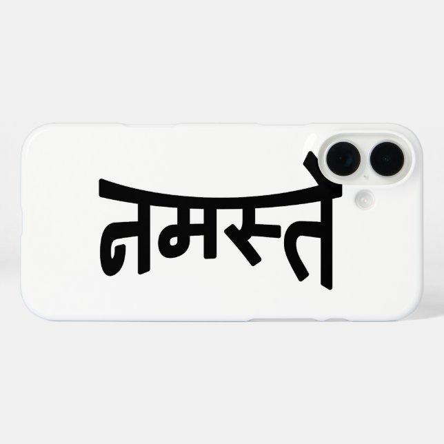 Namaste (न म ते) - Devanagari-Skript Case-Mate iPhone Hülle (Rückseite (Horizontal))