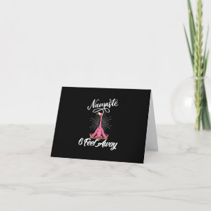 Namaste 6 Fuß entfernt Flamingo Yoga Lehrer Sozial Dankeskarte