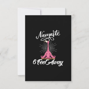 Namaste 6 Fuß entfernt Flamingo Yoga Lehrer Sozial Einladung