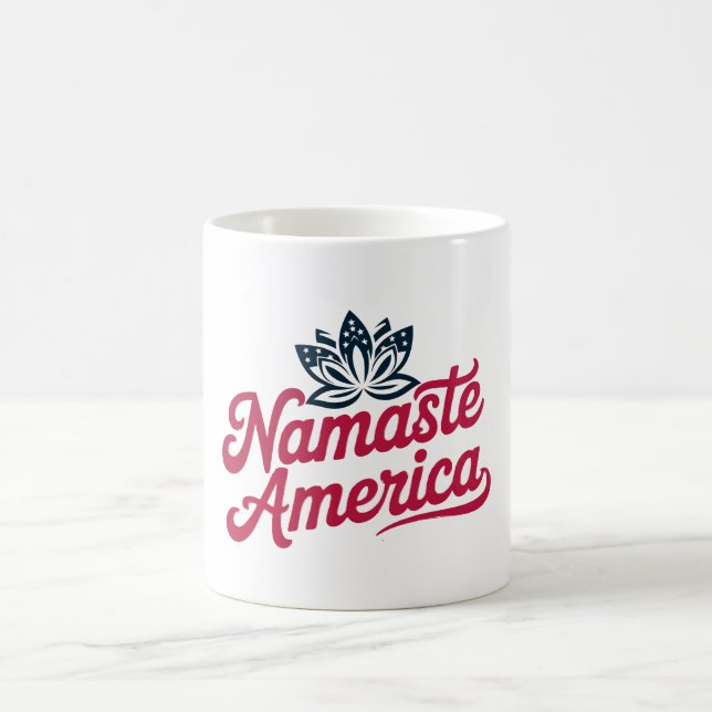 Namaste America Patriotic Yoga Kaffeetasse (Mittel)