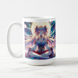 Namaste Anime Girl Meditation Kaffeetasse