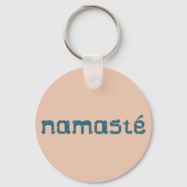 Namaste Aquamarin Schlüsselanhänger (Vorderseite)