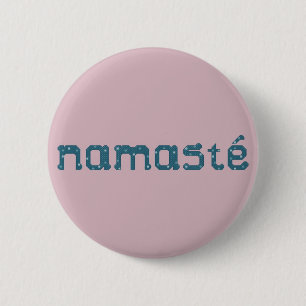 Namaste aquamariner Knopf Button
