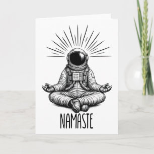 Namaste Astronaut Yoga Meditationsraum Yoga-Pose Karte