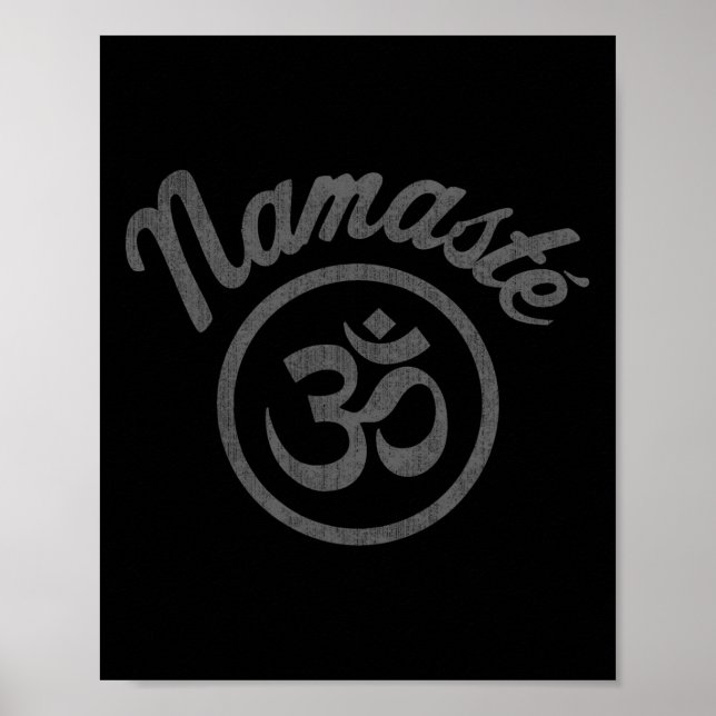 Namaste Aum Symbol Vintage Boho  Poster (Vorne)