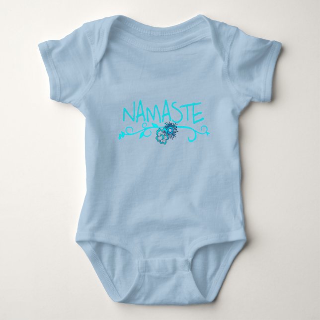 Namaste - Baby-Yoga-Kleidung Baby Strampler (Vorderseite)