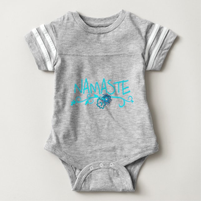 Namaste - Baby-Yoga-Kleidung Baby Strampler (Vorderseite)