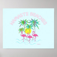 Namaste Beaches Flamingos Zen Yoga Spaß
