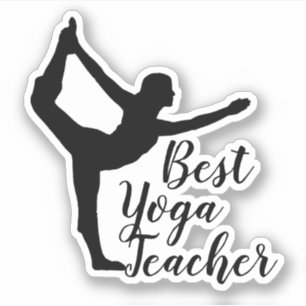 Namaste Best Yoga Teacher Aufkleber