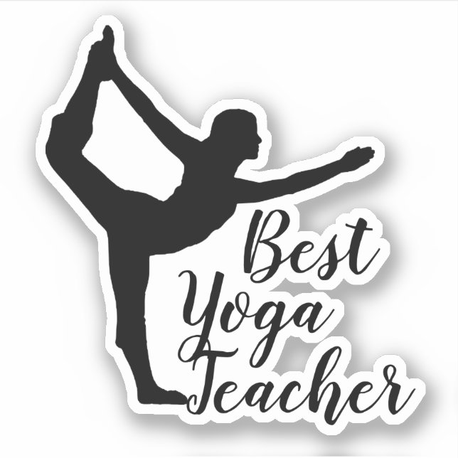 Namaste Best Yoga Teacher Aufkleber (Vorderseite)