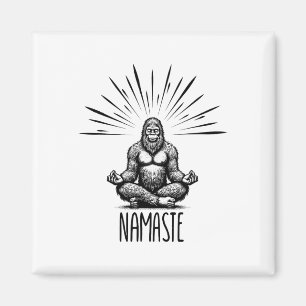 Namaste Bigfoot Yoga Meditation Lustiges Bigfoot Y Magnet