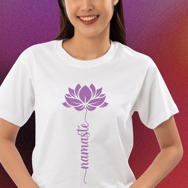 Namaste Black Lotus Blume Modernes Skript Tri-Blend Shirt (Von Creator hochgeladen)