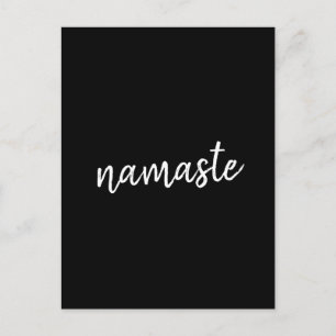 Namaste Black Yoga Modern Spiritual Meditation Postkarte