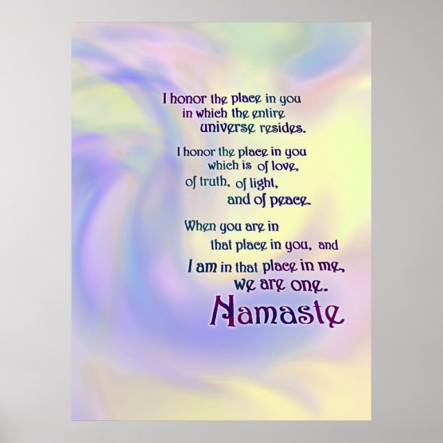 Namaste Blessing Poster (Vorne)