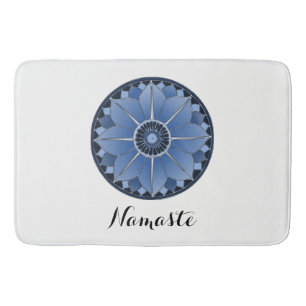 NAMASTE Blue Blume Spiritual Lotus Mandala Badematte
