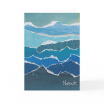"Namaste" Blue Water Card des Künstlers Heather Pi