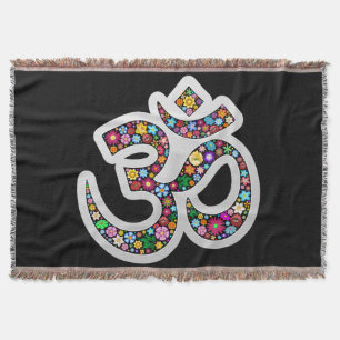 Namaste Blumen-Symbol-Kunst Decke