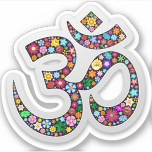 Namaste Blumensymbol Kunst Aufkleber