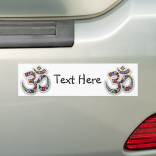 Namaste Blumensymbol Kunst Autoaufkleber