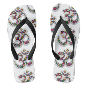 Namaste Blumensymbol Kunst Flip Flops
