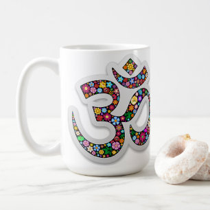 Namaste Blumensymbol Kunst Kaffeetasse