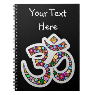 Namaste Blumensymbol Kunst Notizblock