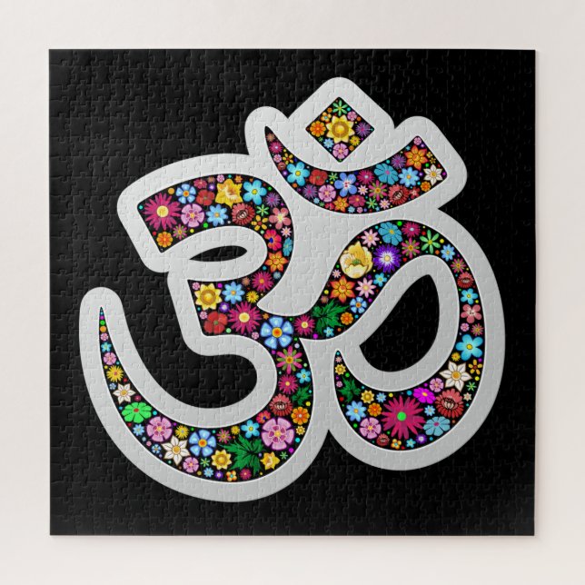 Namaste Blumensymbol Kunst Puzzle (Vertikal)