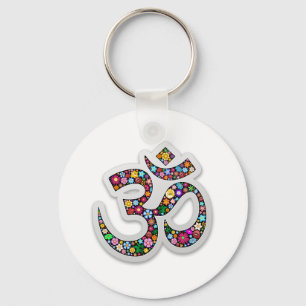 Namaste Blumensymbol Kunst Schlüsselanhänger