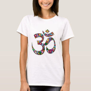 Namaste Blumensymbol Kunst T-Shirt