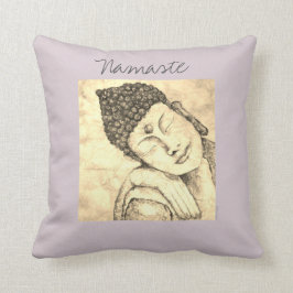 Namaste Buddha Aquarell-Kunst-Kissen Kissen