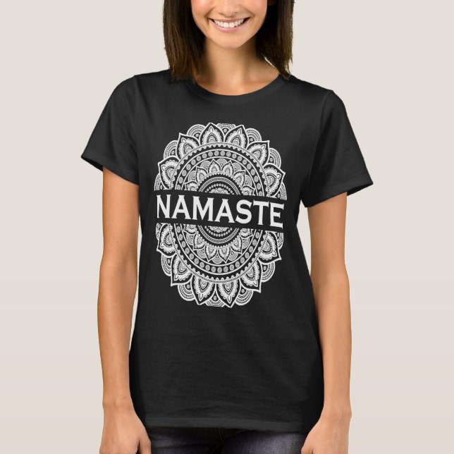 Namaste Buddist Mandala T-Shirt (Vorderseite)