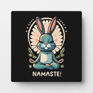 Namaste Bunny Yoga Hase Meditation Fotoplatte