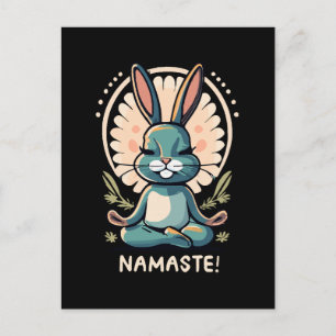 Namaste Bunny Yoga Hase Meditation Postkarte