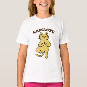 Namaste Cat Kids Shirt - Funny Cat Sprichwort T-Sh