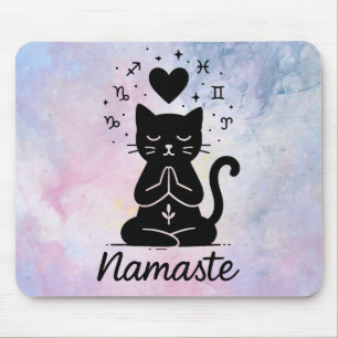Namaste Cat Mousepad - Zen Yoga Cat Design
