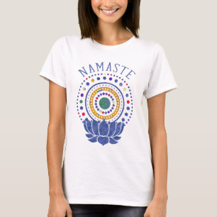 Namaste Chakra färbt Yoga-T-Shirt T-Shirt