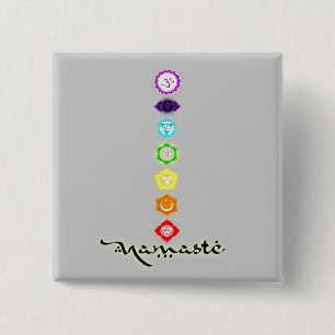 Namaste Chakras Knopf Button