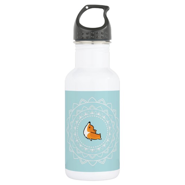 Namaste Corgi-Wasser-Flasche Edelstahlflasche (Vorderseite)